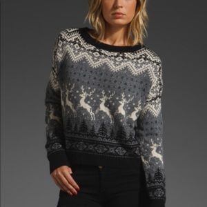 Autumn Cashmere Nordic Reindeer Sweater